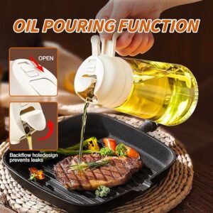 2-in-1 best Oil Sprayer for Cooking Air Frying Salads BBQ 